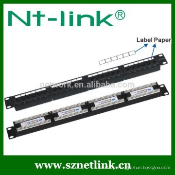 1U 24Port Dupla IDC Cat.5E RJ45 UTP Patch Panel